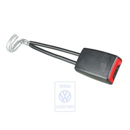 VW Original Cierre De Cinturon Negro Satinado/Rojo Fuego - 1E0857756 FCN