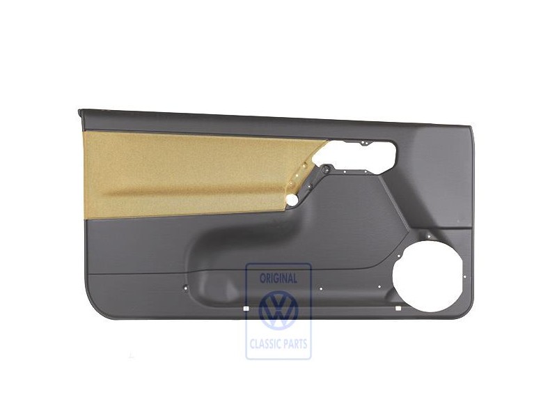 VW Original Revestimiento Puerta (Tela) Negro/Amarillo Futura - 1E0867011AKHFT