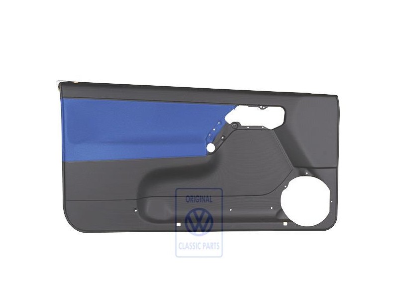 VW Original Revestimiento Puerta (Tela) Negro/Jazzblue - 1E0867011ATLZQ