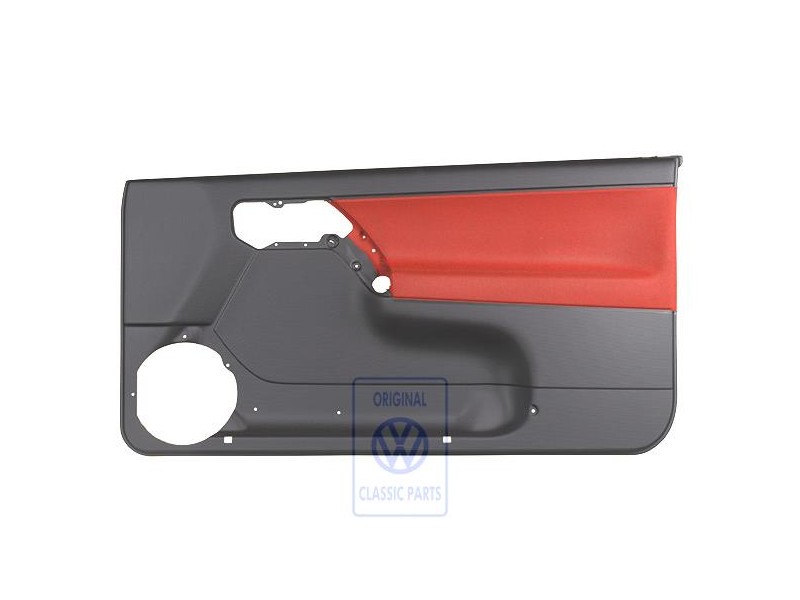 VW Original Revestimiento Puerta (Tela) Negro/Naranja Tropic - 1E0867012ANHFP