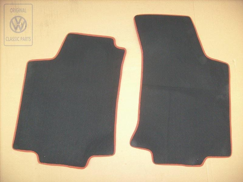 VW Original 1 Juego Alfombrillas Negro/Naranja Tropic - 1E1061223E GKV