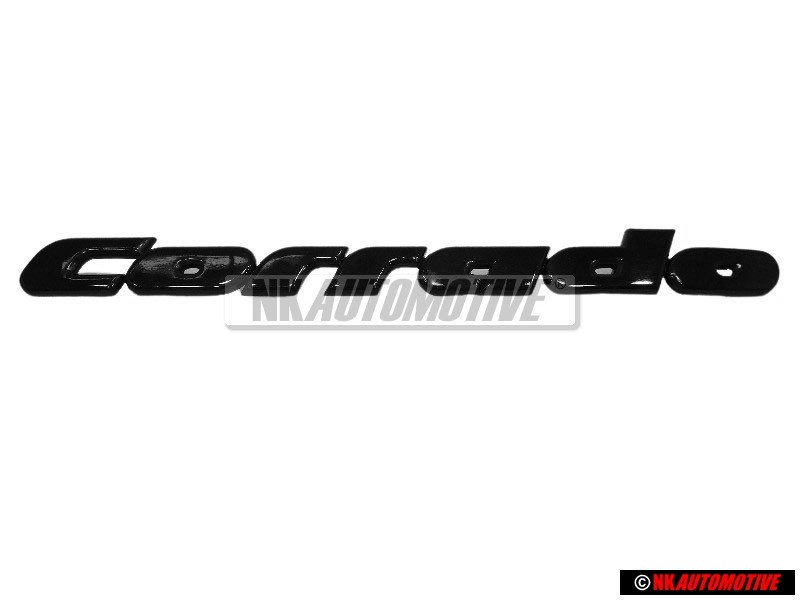 VW Original CORRADO Trasero Rotulo Insignia Emblema Negro - 535853687
