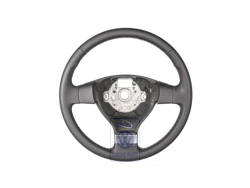 VW Original Volante Direccion (Cuero) Gris Luminoso - 1K0419091EQYRB