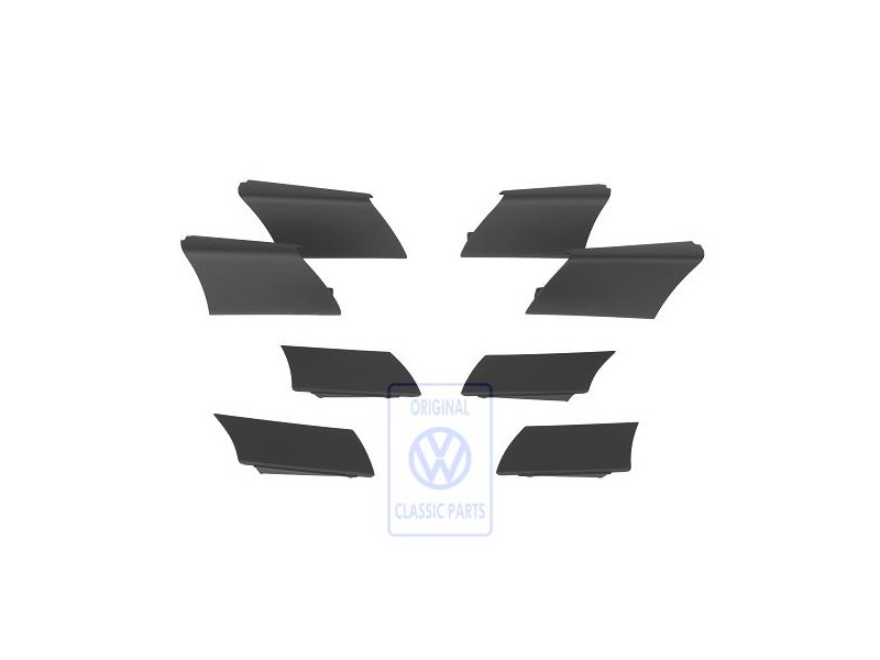 VW Original 1 Juego Embellecedores Volante Negro - 1K0498685A E74