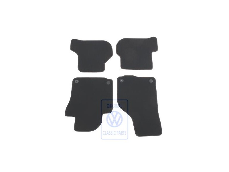 VW Original 1 Juego Alfombrillas Negro/Negro/Naranja - 1K1863011R EUJ