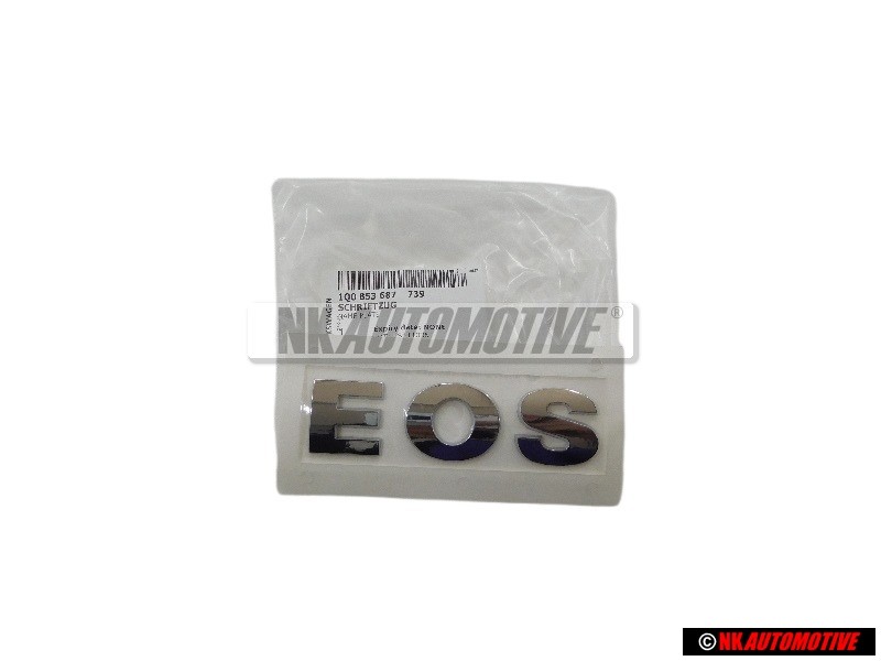 VW Original EOS Trasero Rotulo Insignia Emblema Cromo - 1Q0853687 739