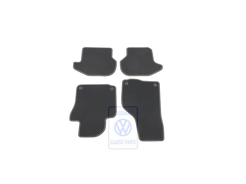 VW Original 1 Juego Alfombrillas Negro Titanio/Pepperbeige - 1Q1863011D OUY