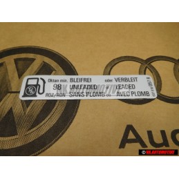 VW Original Placa De Identificacion Octano Min. 