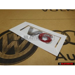 VW Original V6 Trasero Rotulo Insignia Emblema Cromo Rojo - 1J0853675H GQF