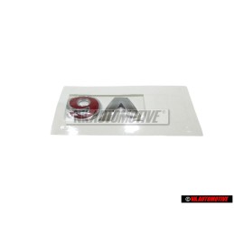 VW Original V6 Trasero Rotulo Insignia Emblema Cromo Rojo - 1J0853675H GQF