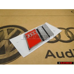Audi Original S4 Trasero Rotulo Insignia Emblema Cromo Rojo - 8D0853737B 2ZZ