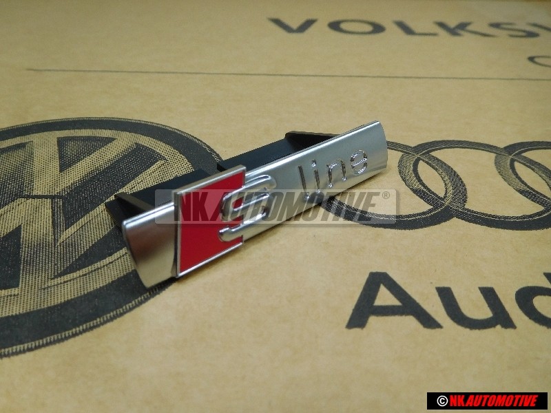 Audi Original S-LINE Frente Rotulo Insignia Emblema Cromo Rojo - 8P4853736A 2ZZ