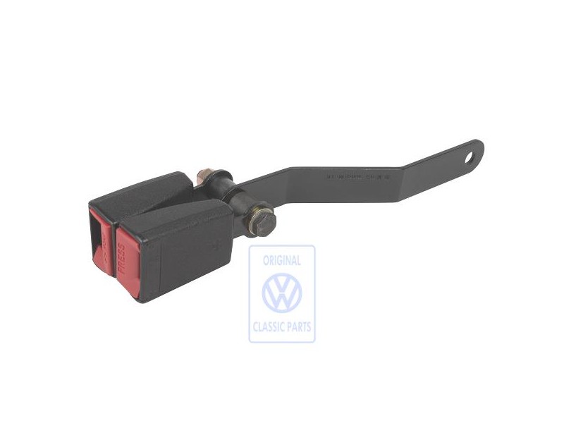VW Original Cierre De Cinturon Doble Negro Satinado - 2D0857488 01C