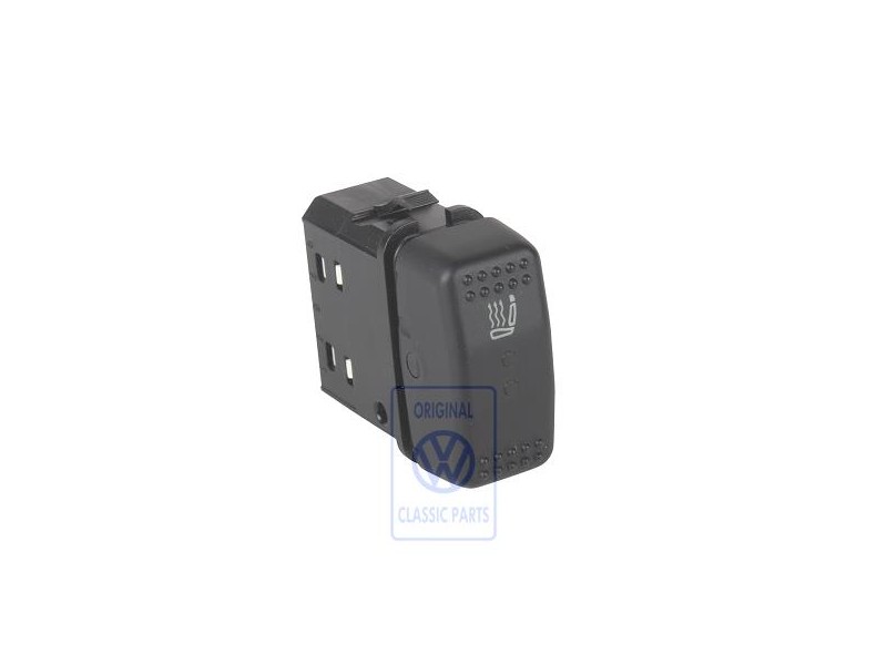 VW Original Conmutador P. Calefac. Asiento Negro Satinado - 2D0959561E 01C