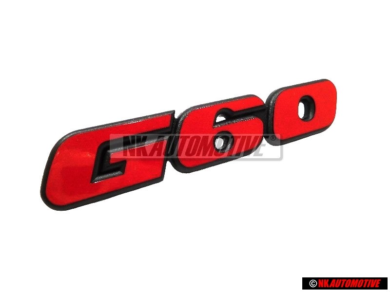 VW Original G60 Frente Rotulo Insignia Emblema Rojo - 535853679 QS2
