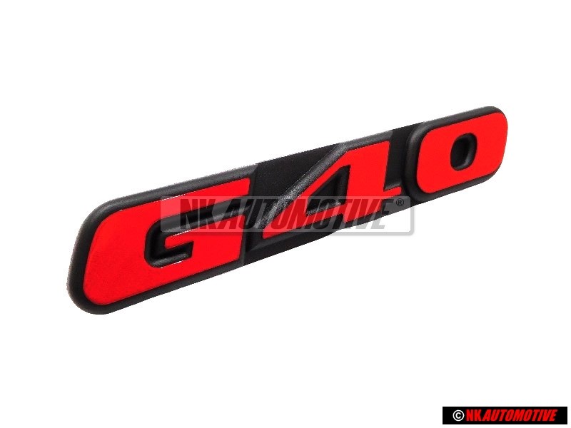 VW Original G40 Frente Rotulo Insignia Emblema Rojo - 871853679D