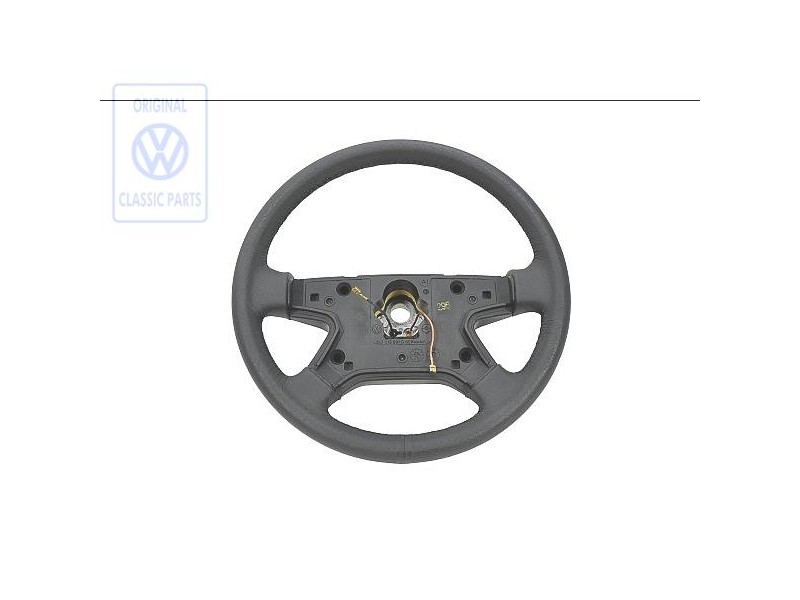 VW Original Volante Direccion (Cuero) Negro - 357419091G 1BX