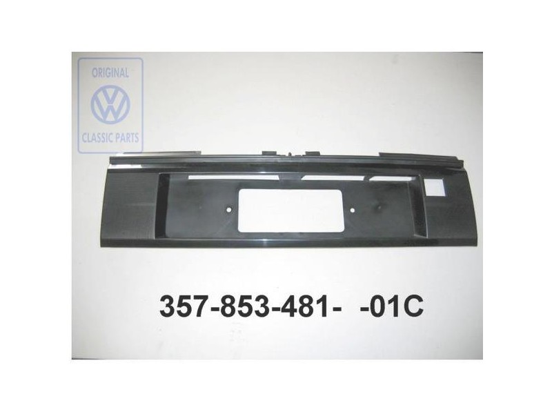 VW Original Recubrim. P. Placa Matricula Negro Satinado - 357853481 01C